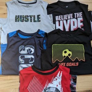 Boys sleeveless athletic shirts